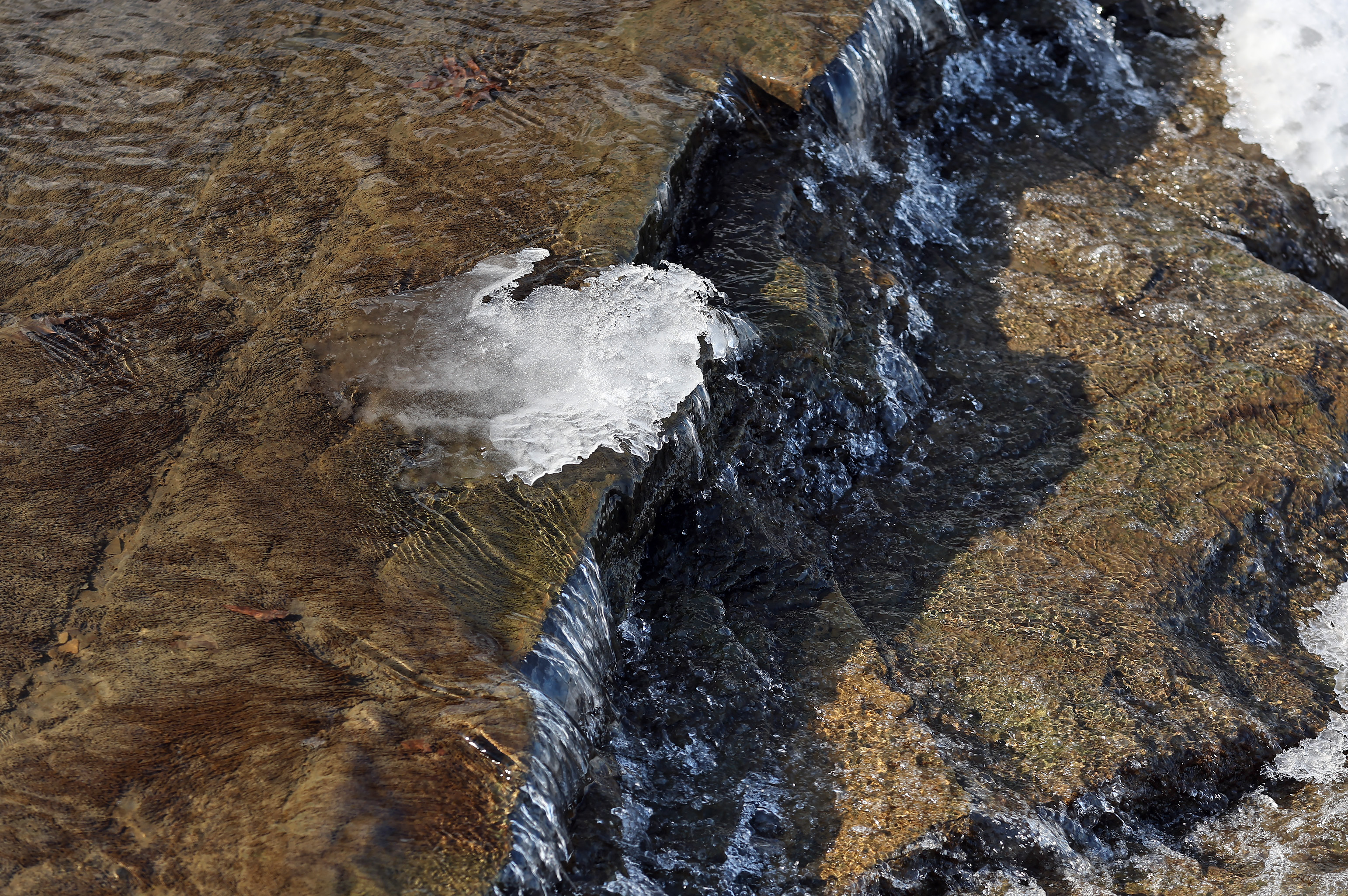 Winter ice formations along the shore of Lake Erie