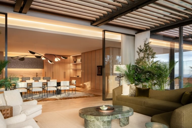 An image from the Four Seasons Hotel Philadelphia's new luxury Sky Garden floor, a "residential-style" level boasting countless amenities.