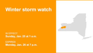 NY weather: Winter storm watch for Wyoming and Erie counties for Sunday and Monday
