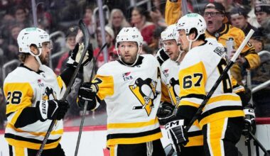 Bryan Rust, Yegor Chinakhov send streaking Pittsburgh Penguins past Detroit Red Wings