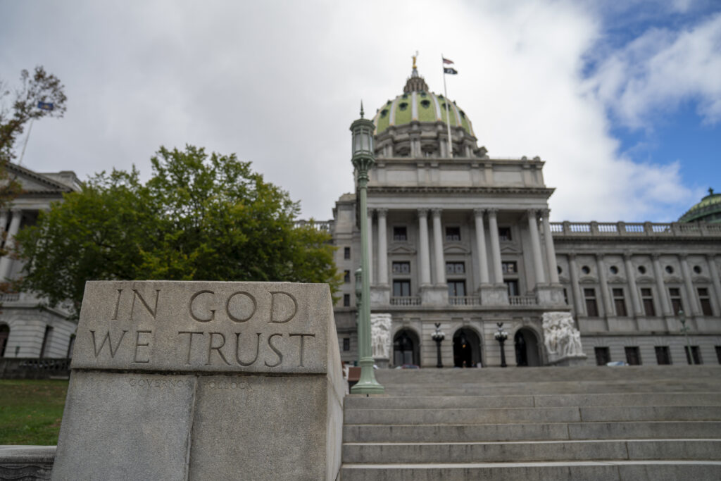 The state Capitol building in downtown Harrisburg on October 14, 2025. (Photo by Jessica Kourkounis for the Pennsylvania Capital-Star)
