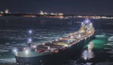 Coast Guard frees several ships stuck in the ice on Lake Erie