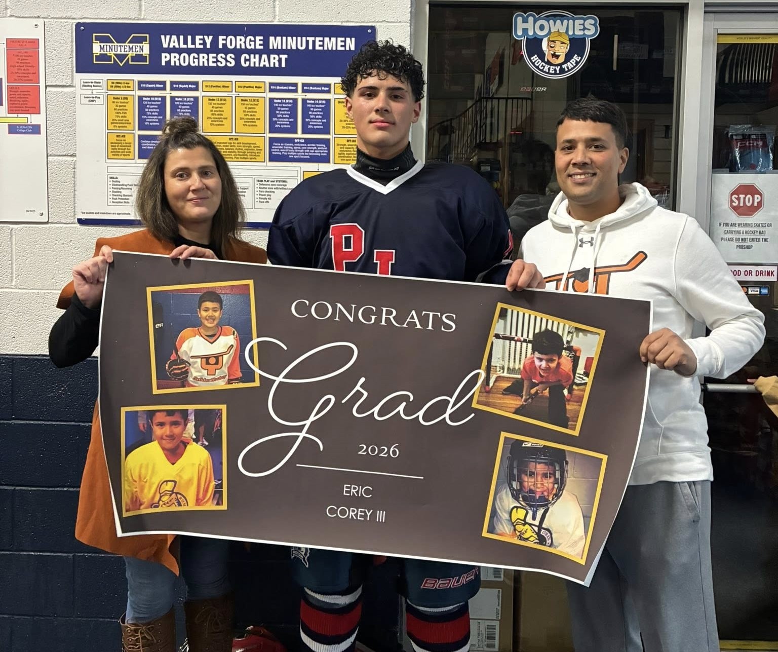 Senior Eric Corey had his folks Eric and Jaclyn on...