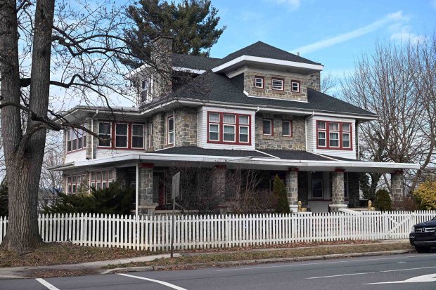 Reading officials say there are a growing number of properties, like this one at 1400 Hampden Blvd., that are coming off the blighted property list because owners are making repairs. (BILL UHRICH/READING EAGLE)