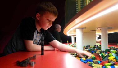 Reading Public Museum hosts LEGO tower exhibit.
