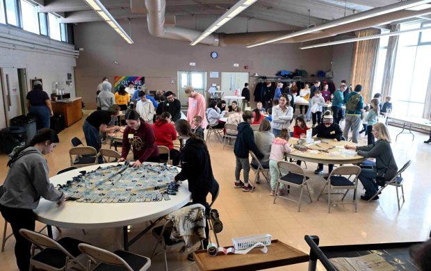 Volunteers at Immanuel UCC in Shillington work on projects during Martin Luther King Jr. Day of Service on Monday, Jan. 19, 2026. (BILL UHRICH/READING EAGLE)