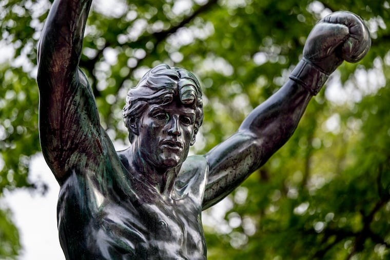 The original Rocky movie prop statue currently stands at street level just north of the steps at the Art Museum where it has been since 2006. Creative Philadelphia now will move forward with its plan to return it to the top of the Art Museum steps.