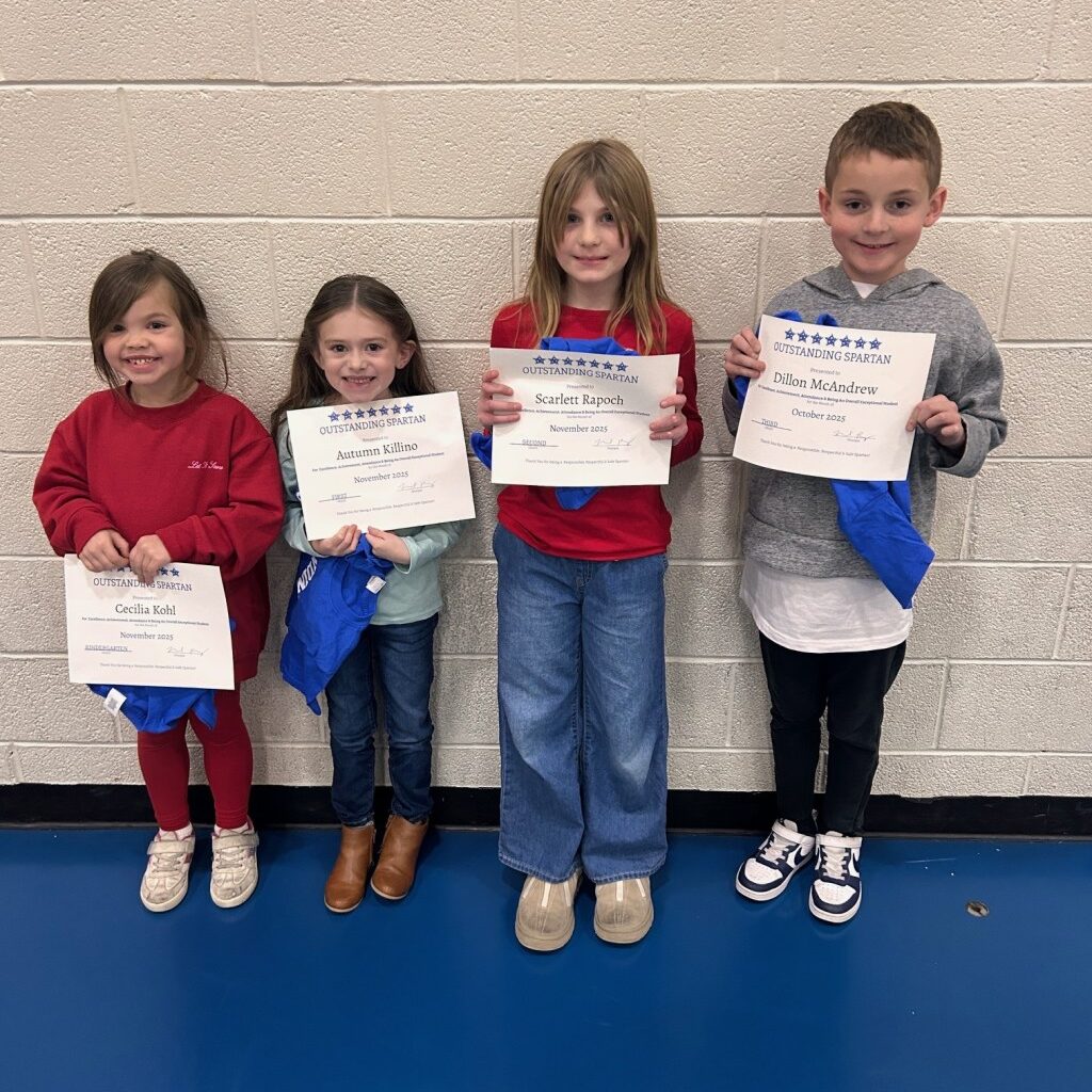 Mid Valley Elementary Center recognizes Outstanding Spartans for November