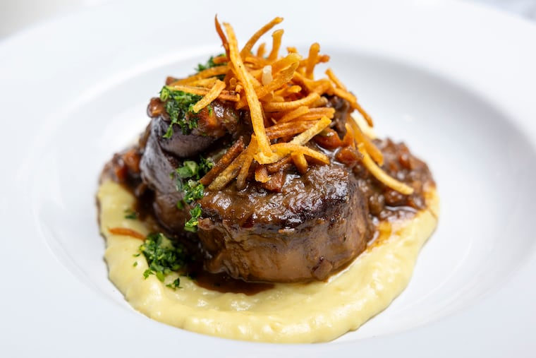 Osso buco with goat cheese polenta, gremolata, and crispy potatoes at Waverly Heights in Gladwyne, Pa., on Tuesday, Dec. 30, 2025.