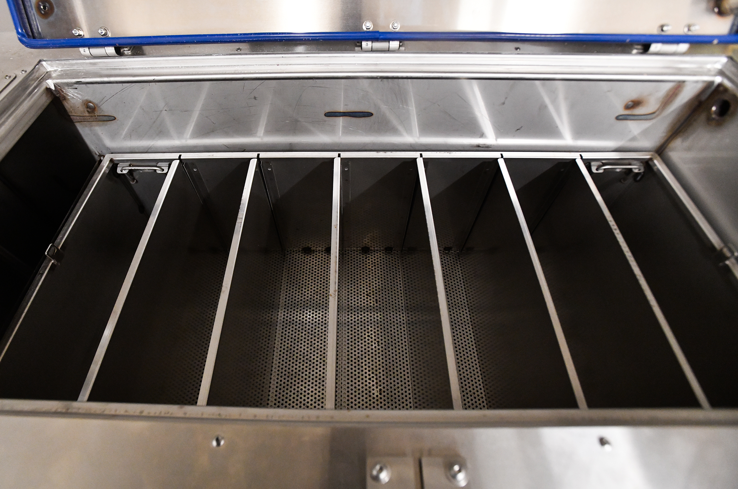 Animals can be placed in seperate compartments before they are...