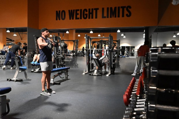 Community members work out at the Crunch Fitness in the Marketplace at Steamtown on Wednesday, Dec. 31, 2025. (REBECCA PARTICKA/STAFF PHOTOGRAPHER)
