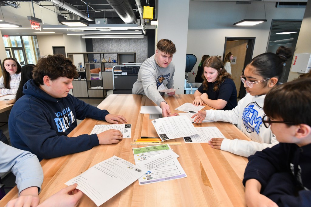 Entrepreneurs from Wyoming Seminary work at Weiss Hall