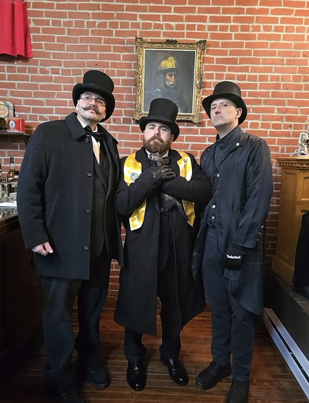 Jessup Groundhog Day founding fathers (left to right) Mike McAndrew,...