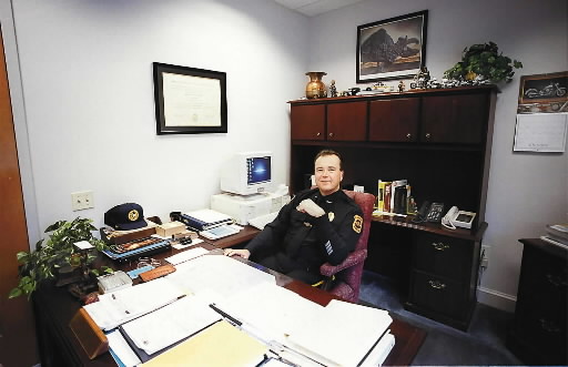 South Abington Township Police Chief Robert Gerrity poses for a...