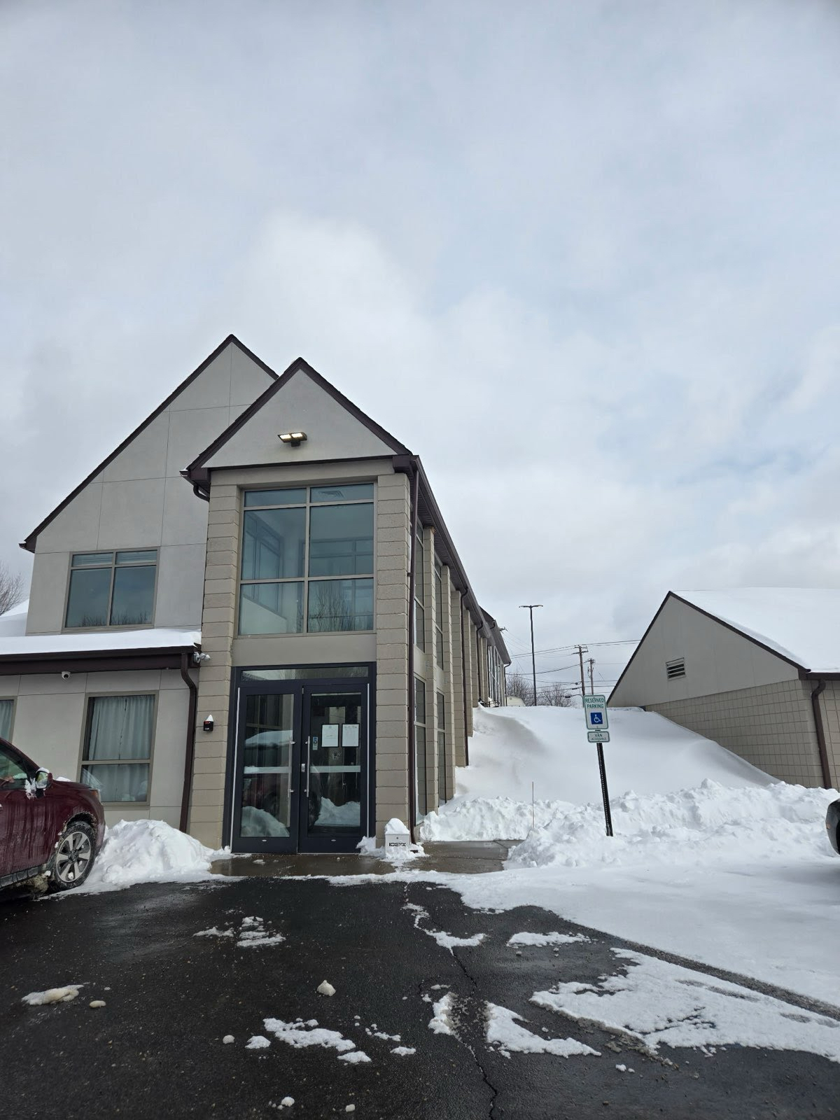 The entrance to Griffin Pond Animal Shelter is cleared following...
