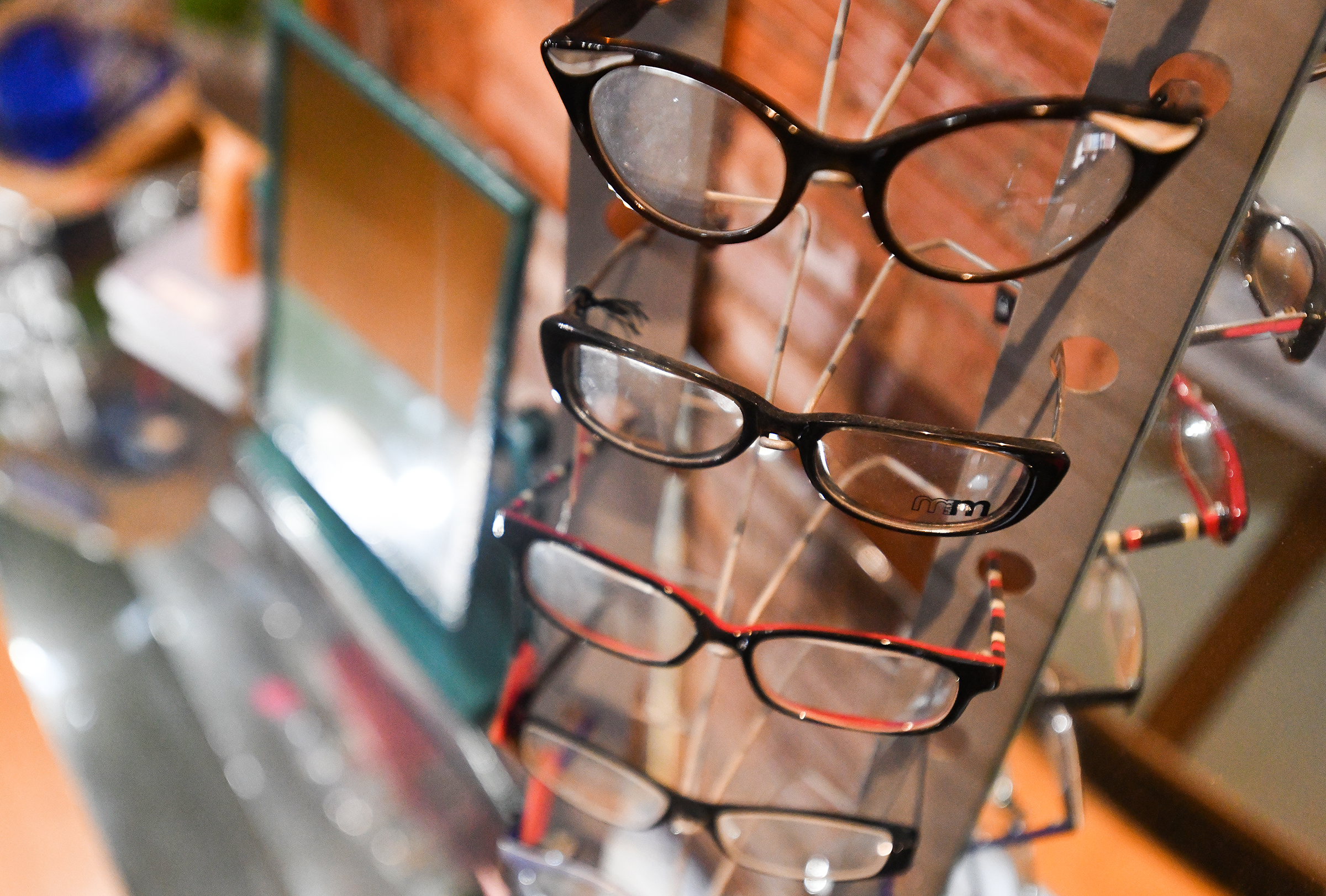 Eyeglasses are sold at Tom Grudis Optical Center in downtown...