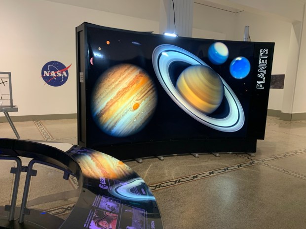 Part of a NASA exhibit at the Everhart Museum, in Scranton on Thursday, Jan. 22, 2026. (JIM LOCKWOOD / STAFF PHOTO)