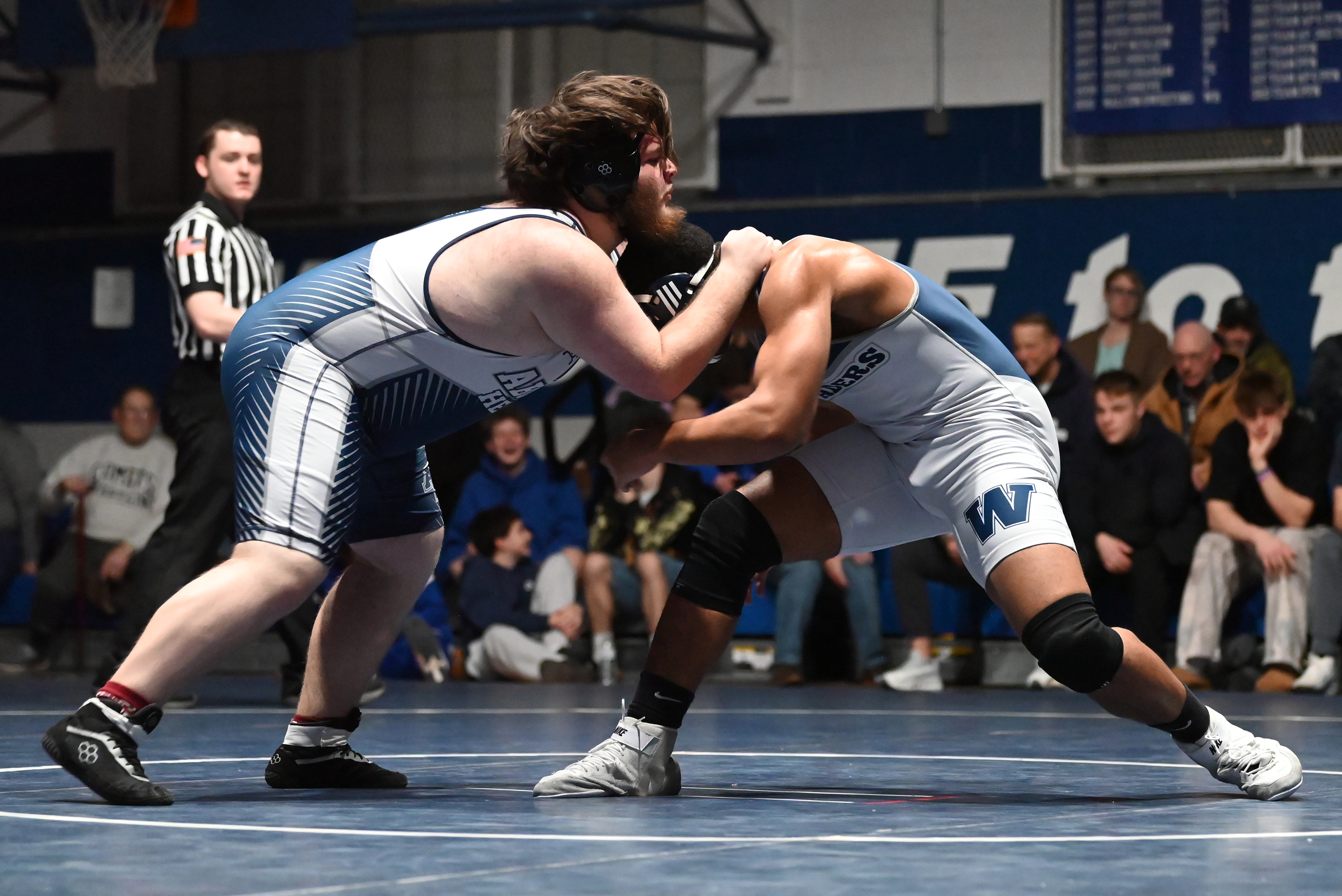 Abington Heights’ Dane Wheeler, left, and West Scranton’s Xzahvier Davis...