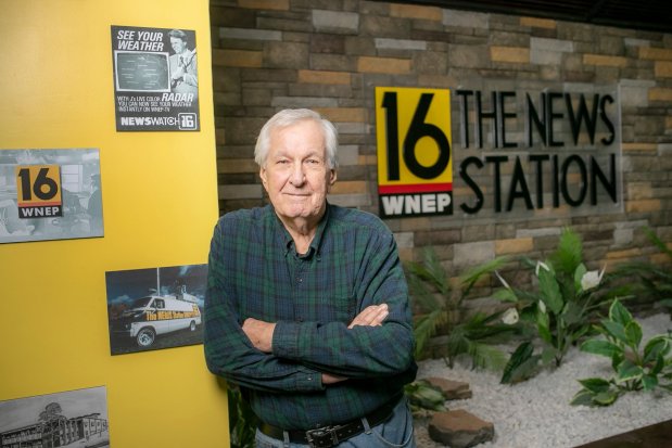 JAKE DANNA STEVENS / STAFF PHOTOGRAPHER WNEP-TV's Mike Stevens at the news station in Moosic on Oct. 26, 2022. (TIMES-TRIBUNE / FILE PHOTO)
