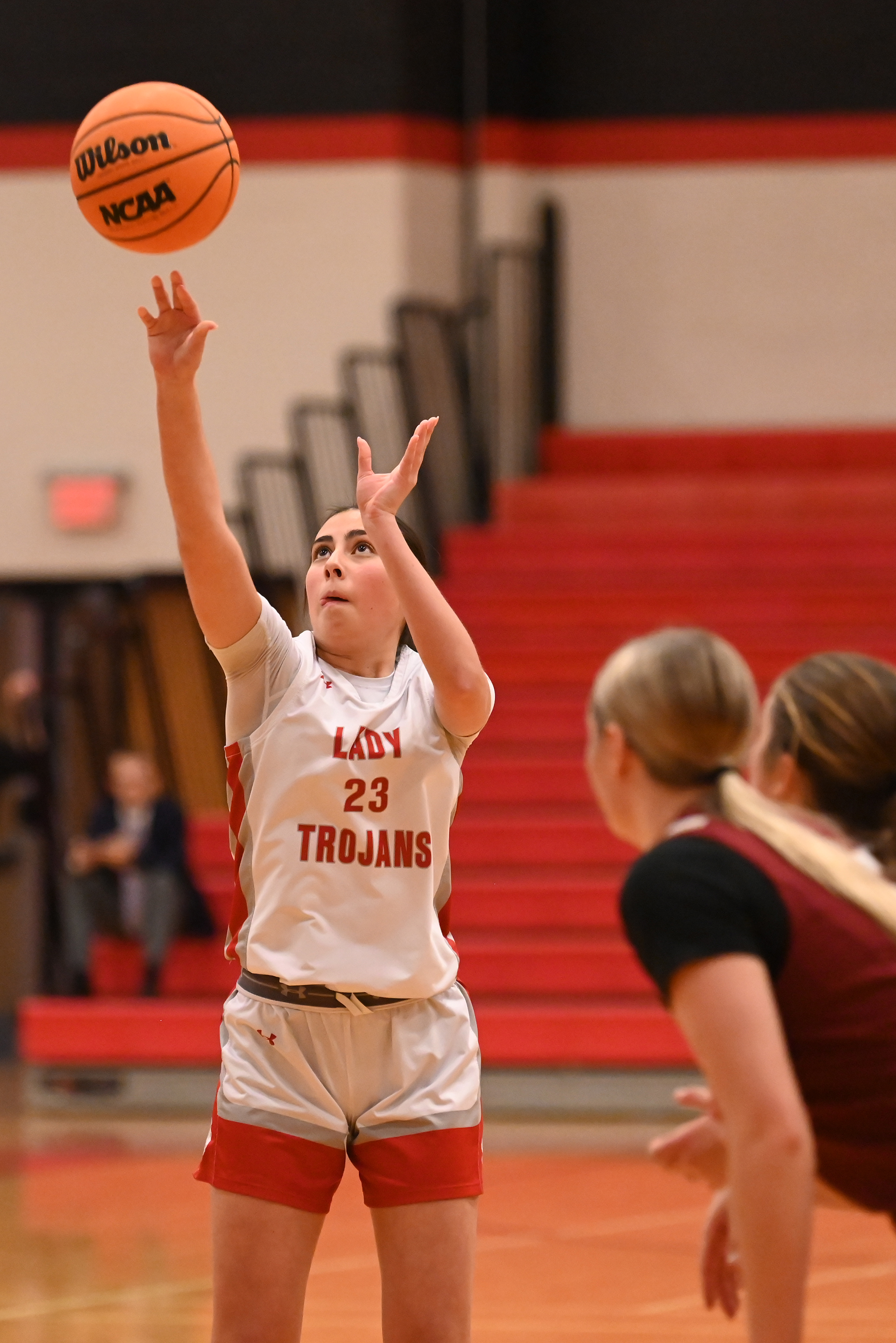 North Pocono’s Alexis Silva takes a free throw during the...
