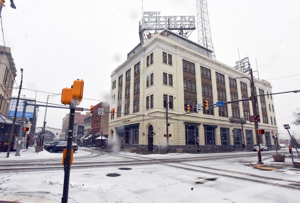 The Scranton Times building in downtown Scranton Monday, January 5, 2025. (SEAN MCKEAG / STAFF PHOTOGRAPHER)