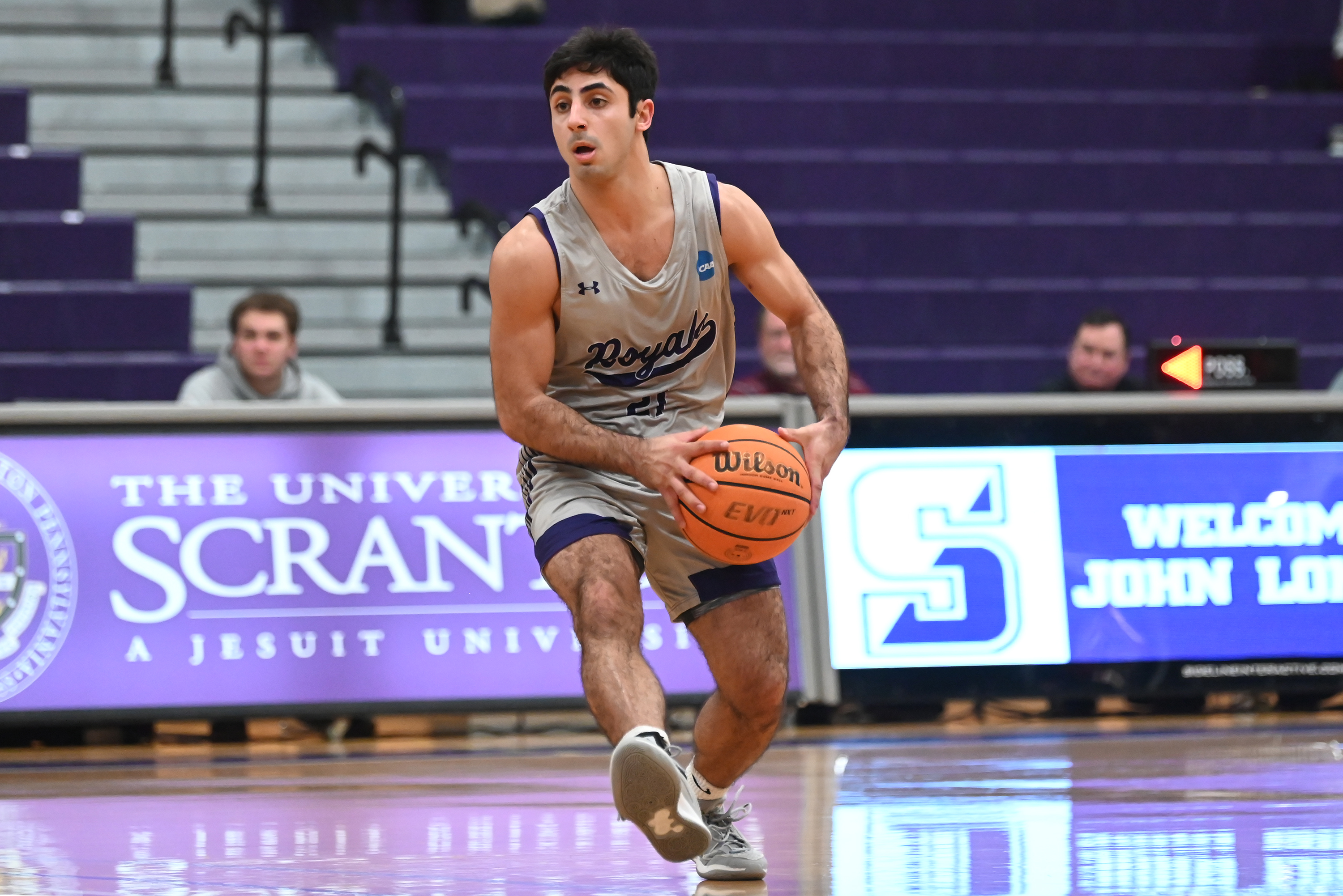 University of Scranton’s Jon Spatola looks to pass during the...