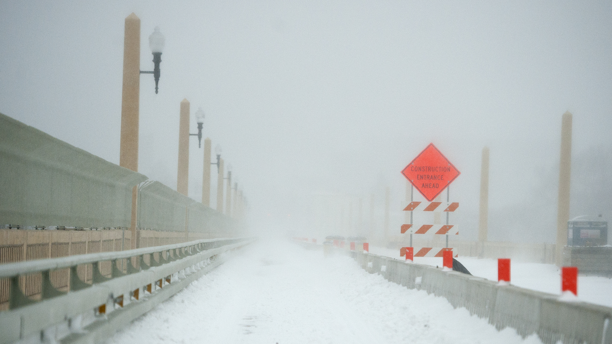 The Eighth Street Bridge in Allentown had reduced visibility during...