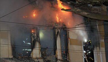 Allentown fire displaces two people; dog dies