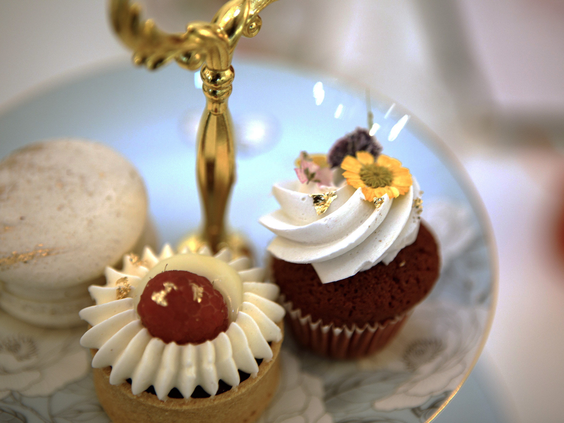 A Trio Tree Tower with three desserts served at Let...