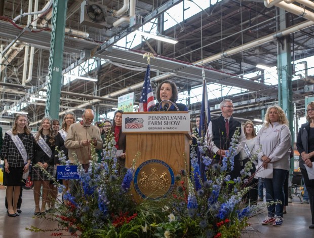 Diana Dibble, Vice President, Consumer Communications at American Dairy Association North East, joined Agriculture Secretary Russell Redding on Thursday, Jan. 8, 2026, to unveil the 2026 Pennsylvania Farm Show Butter Sculpture, a 1,000-pound sculpture that illustrates how defining moments in U.S. history and the evolution of agriculture have grown side by side to shape our nation. This year's sculpture is titled, "A Toast to Our Nation's 250th Anniversary: Inspired by Founders. Grown by Farmers." Created for America's 250th anniversary, this year's butter sculpture honors Pennsylvania's pivotal role in the nation's founding and the growth of American agriculture and our nation's economy. Set in 1776 Philadelphia, the sculpture depicts Benjamin Franklin and the Founding Fathers at the signing of the Declaration of Independence, complete with a celebratory toast with milk. Patriotic elements, including the Liberty Bell, a tribute to Betsy Ross, and red, white, and blue accents underscore the spirit of the semi-quincentennial. At the same time, the base highlights Pennsylvania's enduring agricultural heritage.