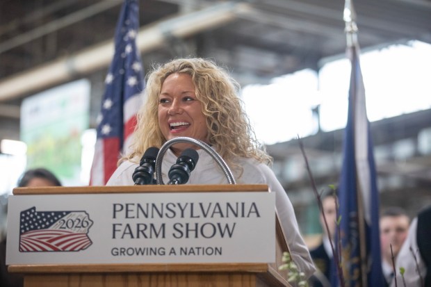 Cassandra Coleman, PA America250 joined Agriculture Secretary Russell Redding on Thursday, Jan. 8, 2026, to unveil the 2026 Pennsylvania Farm Show Butter Sculpture, a 1,000-pound sculpture that illustrates how defining moments in U.S. history and the evolution of agriculture have grown side by side to shape our nation. This year's sculpture is titled, "A Toast to Our Nation's 250th Anniversary: Inspired by Founders. Grown by Farmers." Created for America's 250th anniversary, this year's butter sculpture honors Pennsylvania's pivotal role in the nation's founding and the growth of American agriculture and our nation's economy. Set in 1776 Philadelphia, the sculpture depicts Benjamin Franklin and the Founding Fathers at the signing of the Declaration of Independence, complete with a celebratory toast with milk. Patriotic elements, including the Liberty Bell, a tribute to Betsy Ross, and red, white, and blue accents underscore the spirit of the semi-quincentennial. At the same time, the base highlights Pennsylvania's enduring agricultural heritage. (Commonwealth Media Services)