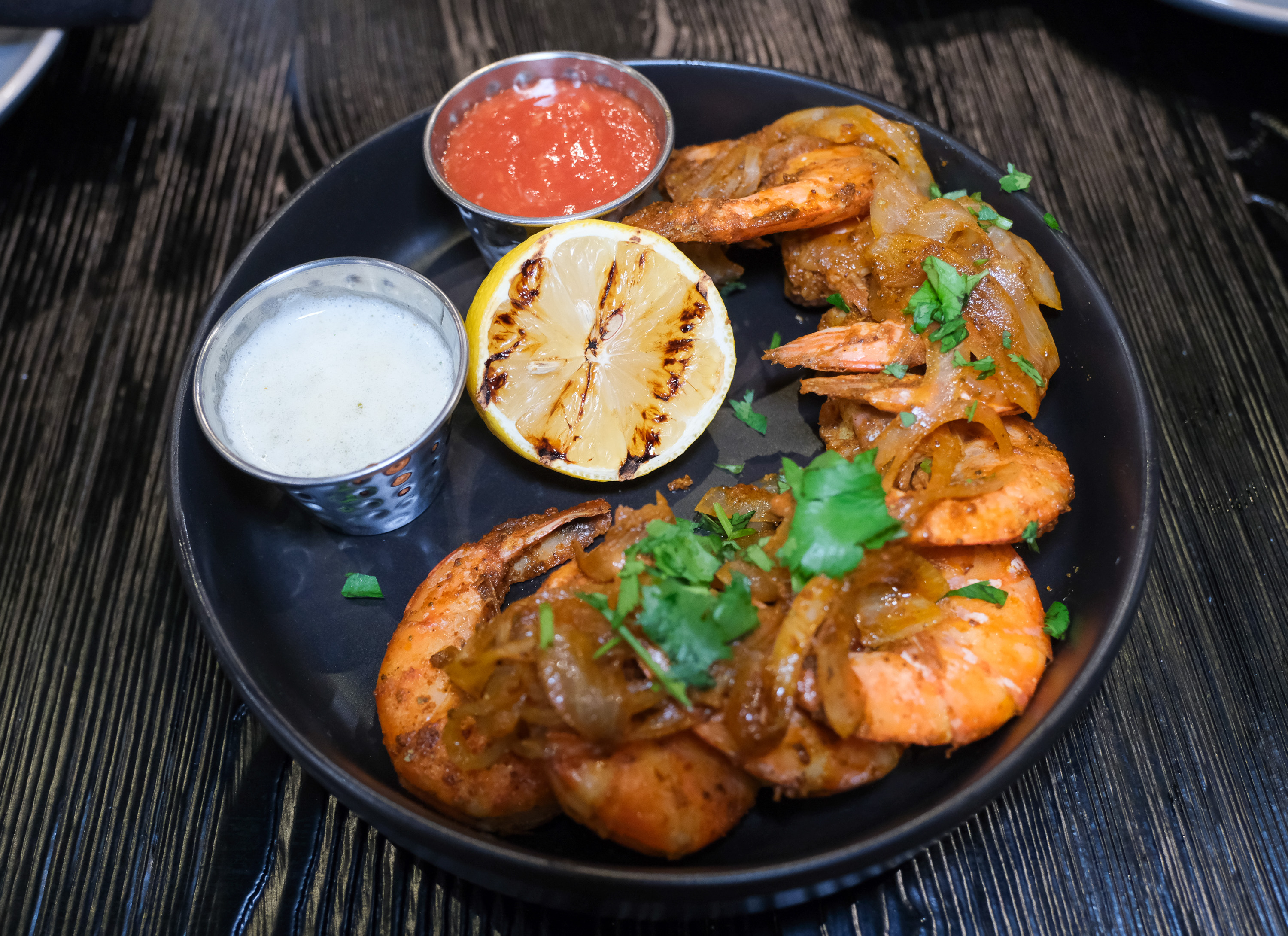 Rock Star Shrimp is one of the small plates served...