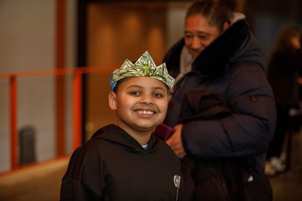 Carter Banks, 7, of Bethlehem shows off his paper crown during the 14th annual Three Kings Celebration on Sunday, Jan. 4, 2026, at SteelStacks in Bethlehem. (Jane Therese/Special to The Morning Call)