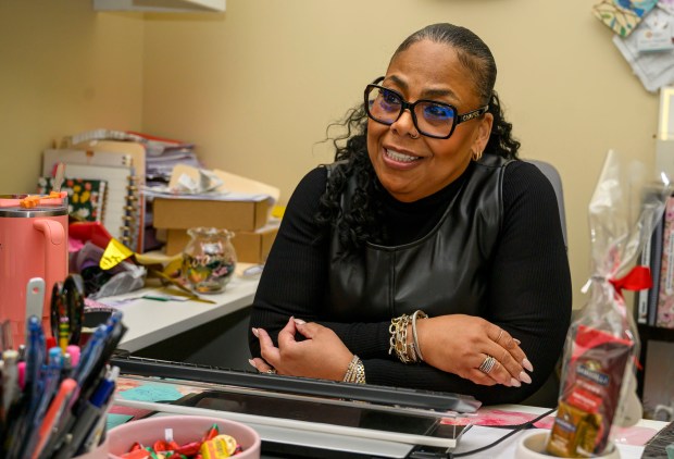 Tjwanna Reed, director of the Sixth Street Shelter, speaks Monday, Jan. 5, 2026, during a ribbon-cutting event celebrating the Sixth Street Shelter's new Step Up transitional housing program in Allentown. Families staying at the Sixth Street Shelter may apply for one of five apartments near the shelter, and will receive additional services to help them transition from shelter living to permanent housing, including case management and financial education. (April Gamiz / The Morning Call)
