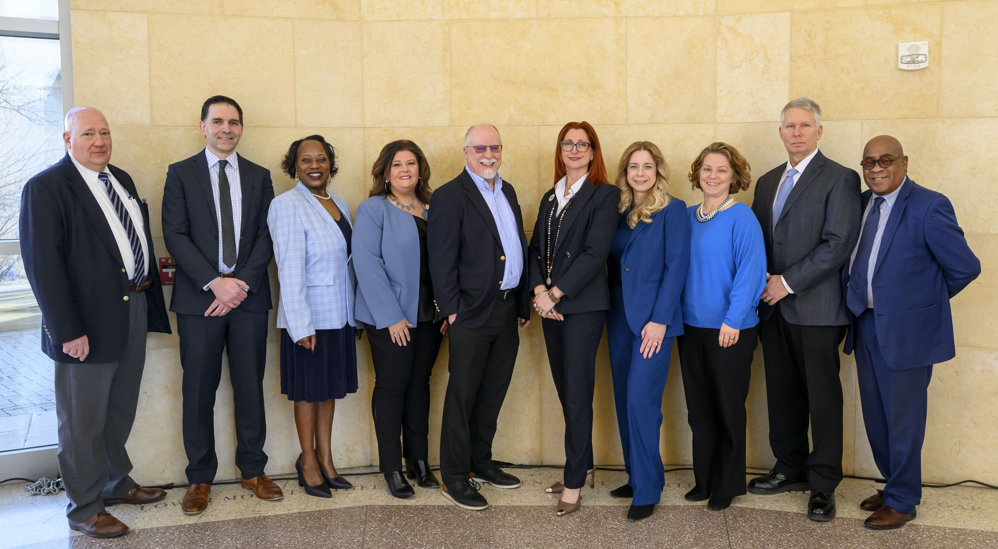 New Northampton County Executive Tara Zrinski (center right) announces her...