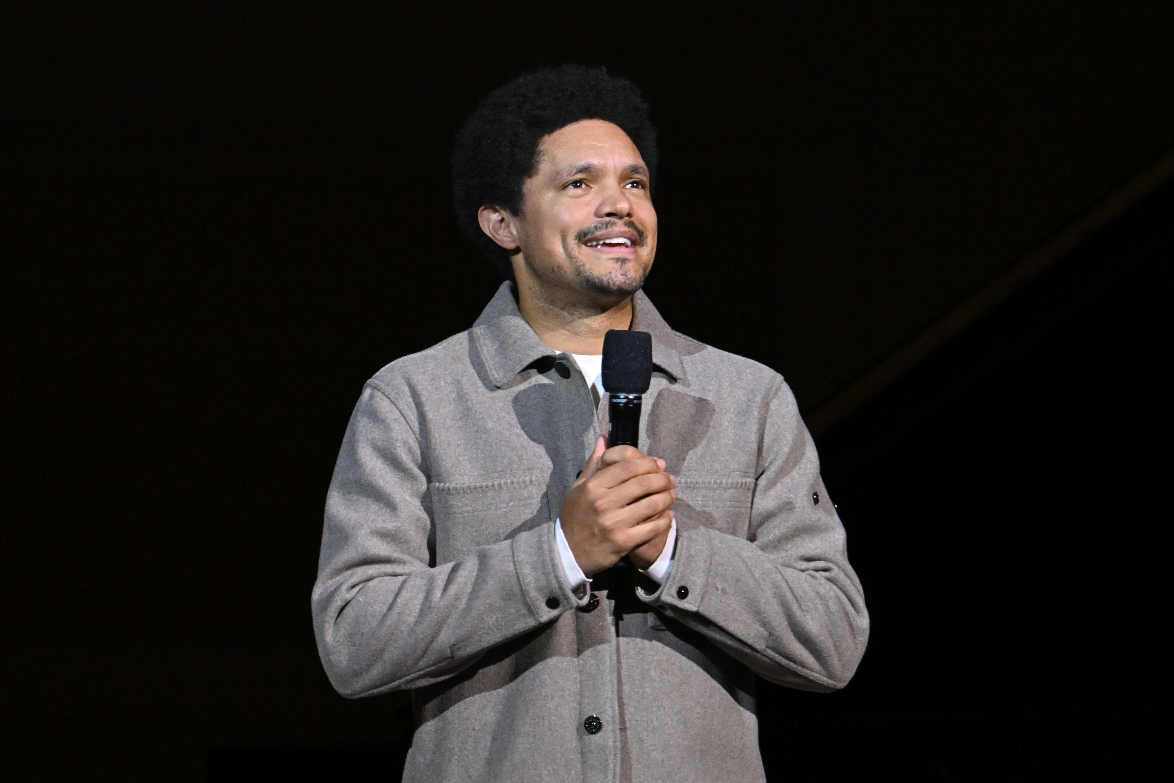 NEW YORK, NEW YORK – DECEMBER 10: Trevor Noah performs...