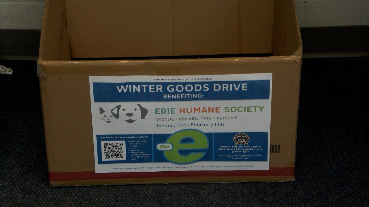 EMTA, Erie Humane Society gear up for third annual Winter Goods Drive