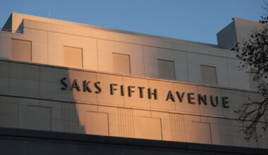 A Saks Fifth Avenue store in Los Angeles is pictured last year.