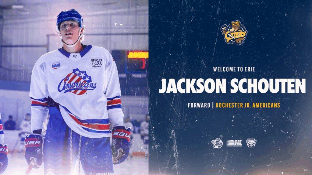 Erie Otters Ink Forward Jackson Schouten