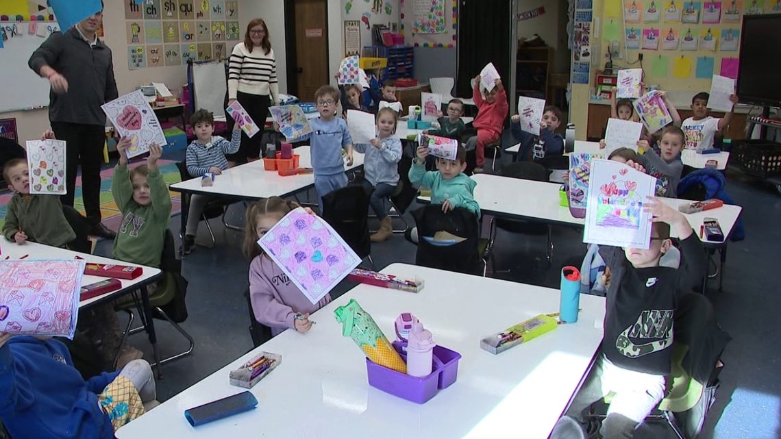 Dunmore elementary students seek Valentine's cards from all 50 states for kindness project