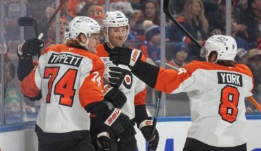 Owen Tippett, Nick Seeler lead Flyers to 5-2 victory over Oilers for 4th win in 6 games