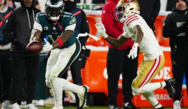 A.J. Brown, Nick Sirianni have heated exchange during Philadelphia Eagles-San Francisco 49ers game