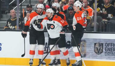 Travis Konecny scores twice as Philadelphia Flyers end 6-game skid with victory vs. Vegas Golden Knights