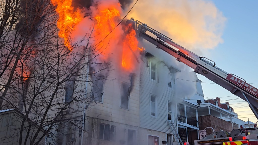 Allentown house fire goes to 3 alarms amid freezing temperatures