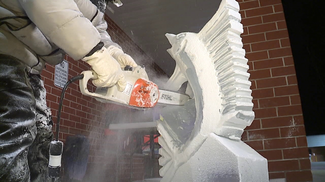 The Clarks Summit Festival of Ice celebrates 'The American Dream' with live carvings this weekend
