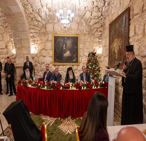 Head of Higher Presidential Committee of Church Affairs attends Christmas Dinner in Bethlehem