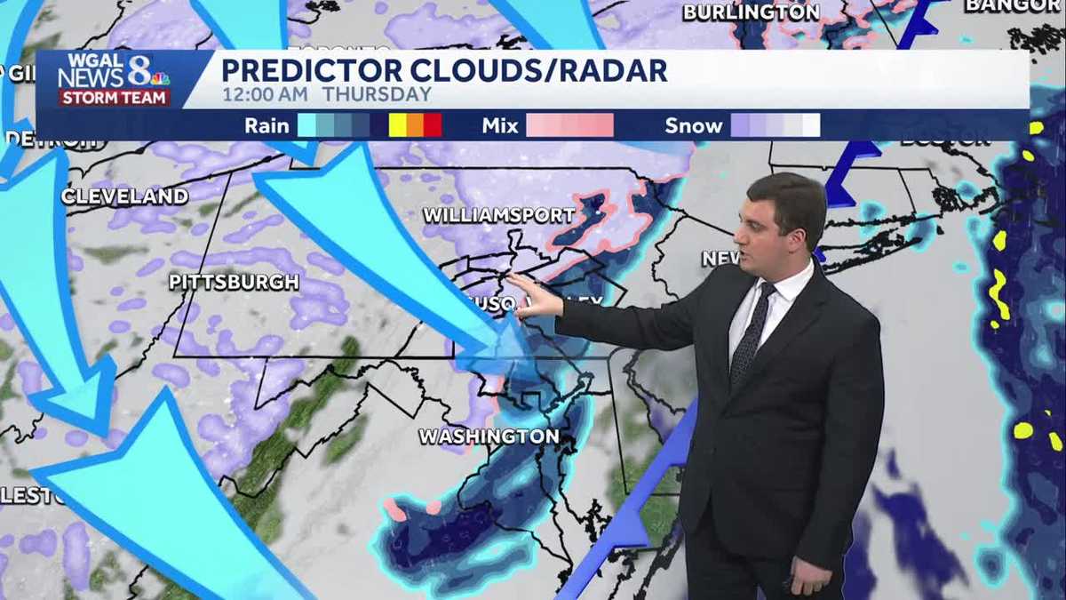 Mild Wednesday With Rain Developing; Light Snow Late In South Central Pennsylvania