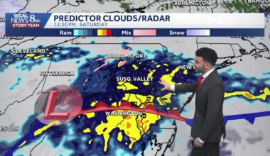 Scattered showers today; more rain Saturday in south-central Pennsylvania