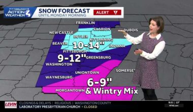 Ongoing heavy snow for western PA