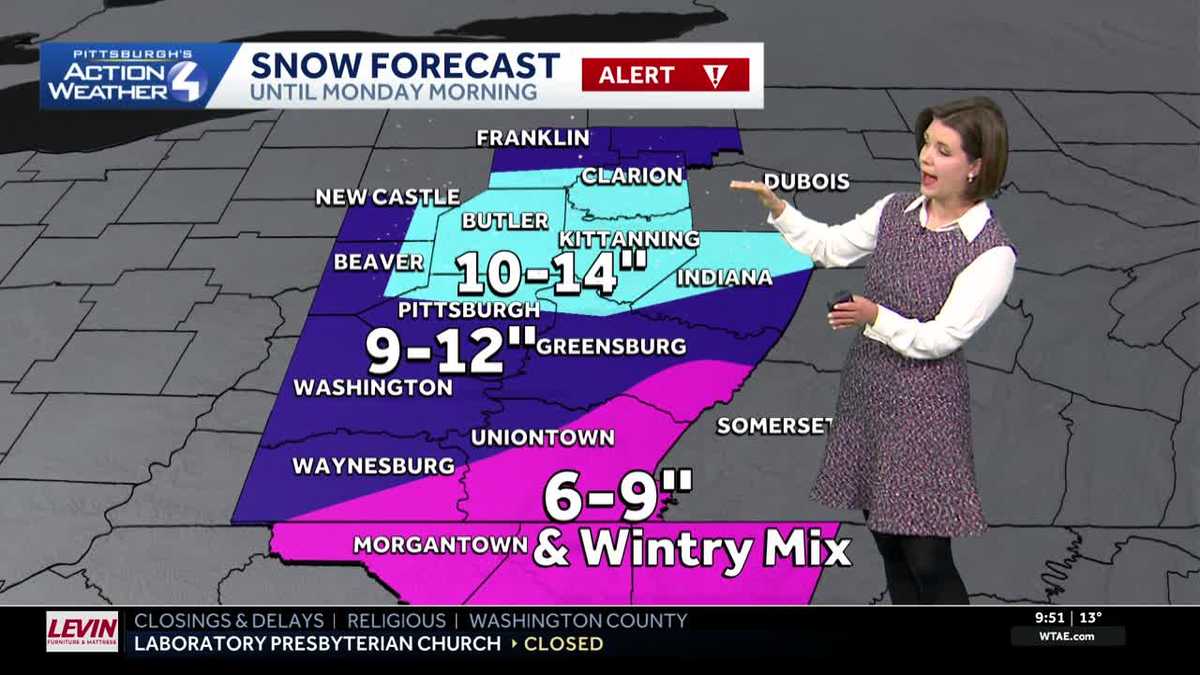 Ongoing heavy snow for western PA